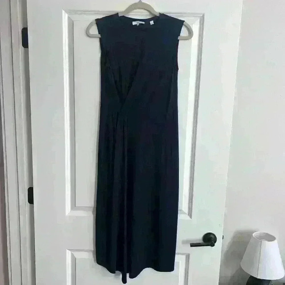 VINCE Front Twist Sleeveless Midi Dress Size - Small - Picture 1 of 5